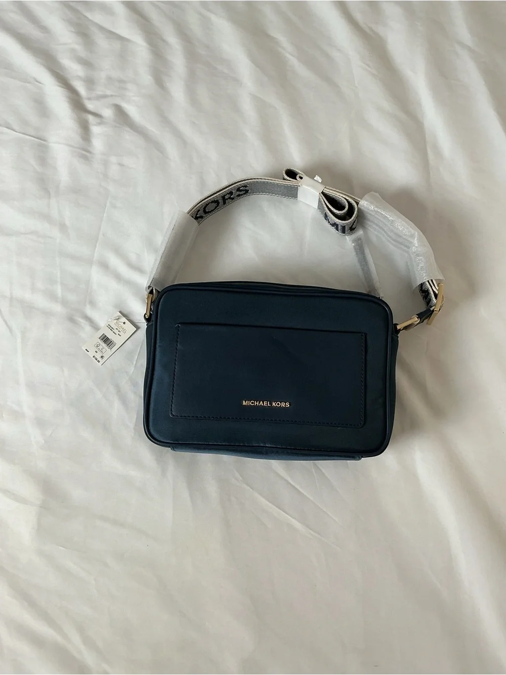 NWT Michael Kors Navy Jet Set LG EW Webbing Crossbody